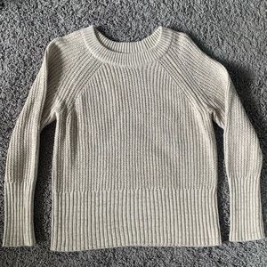 Universal Thread Cream Crew Knit Fisherman's Sweater Size Small Target